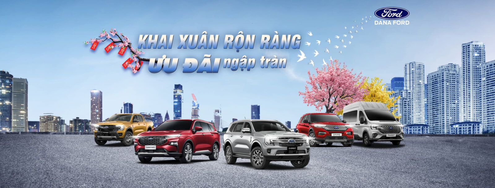 Ford 02 2025 Giá và chương trình khuyến mãi khi mua xe Ford tại Ford Quảng Nam tháng 02/2025